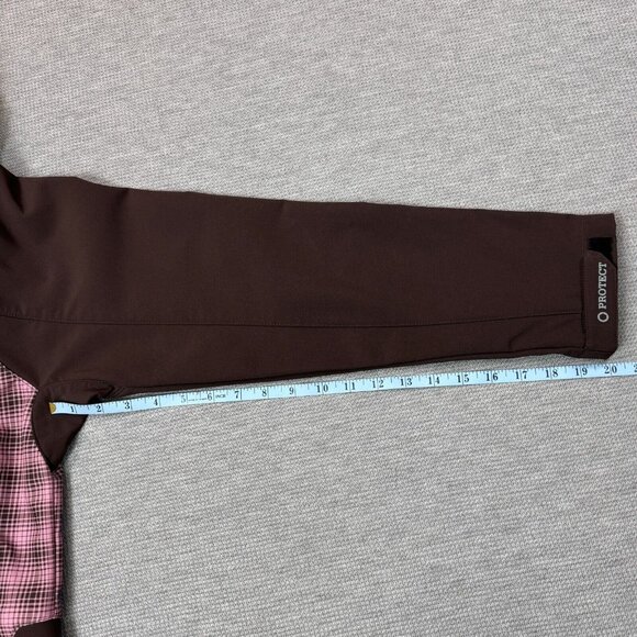 Dickies Full Zip Jacket Womens Size L Brown Pink Plaid Lined Long Sleeve Pockets - Picture 13 of 16